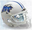 Middle Tennessee State Blue Raiders Full XP Replica Football Helmet Schutt <B>White with Chrome Decal</B>