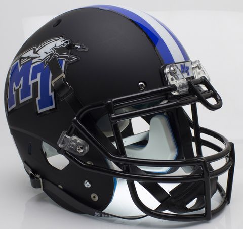 Middle Tennessee State Blue Raiders Authentic College XP Football Helmet Schutt <B>Matte Black</B>