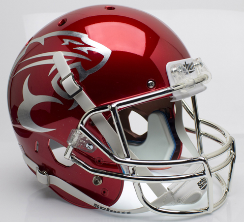 Houston Cougars Full XP Replica Football Helmet Schutt <B>Chrome</B>