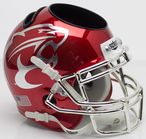 Houston Cougars Mini Football Helmet Desk Caddy <B>Chrome</B>