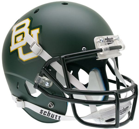 Baylor Bears Full XP Replica Football Helmet Schutt <B>Matte Green</B>