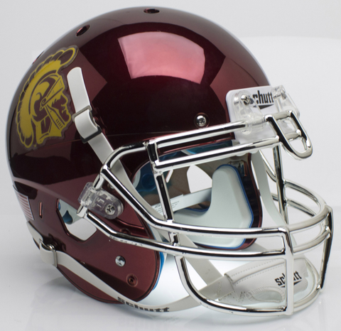 USC Trojans Authentic College XP Football Helmet Schutt <B>Chrome</B>