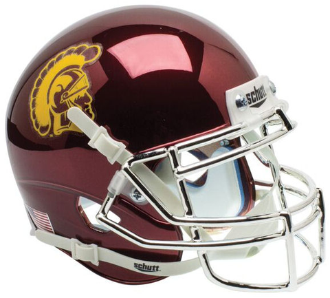 USC Trojans Mini XP Authentic Helmet Schutt <B>Chrome</B>