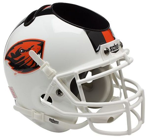 Oregon State Beavers Miniature Football Helmet Desk Caddy <B>White</B>