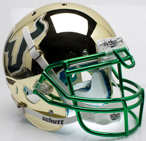 South Florida Bulls Authentic College XP Football Helmet Schutt <B>Chrome</B>