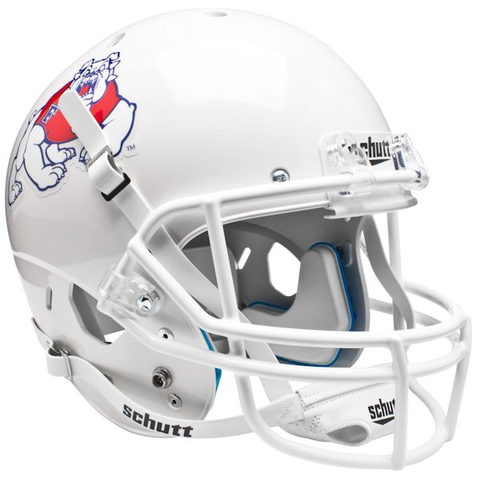 Fresno State Bulldogs Full XP Replica Football Helmet Schutt White