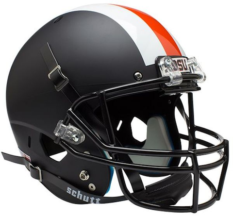 Oregon State Beavers Full XP Replica Football Helmet Schutt <B>Black w/stripes</B>