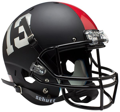 Fresno State Bulldogs Full XP Replica Football Helmet Schutt Matte Black