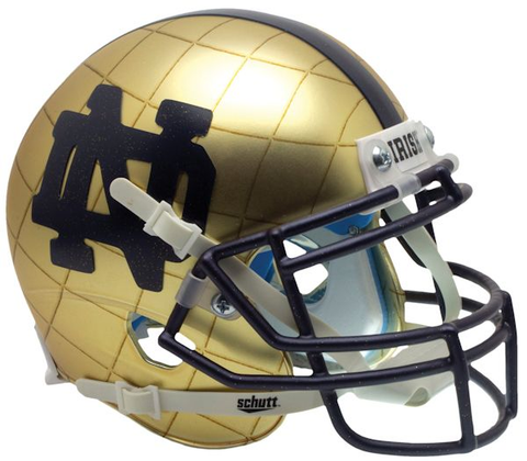 Notre Dame Fighting Irish Mini XP Authentic Helmet Schutt <B>2014 HydroSkin Indianapolis</B>