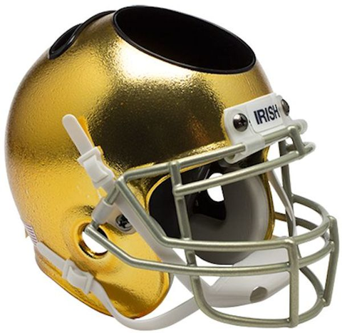 Notre Dame Fighting Irish Miniature Football Helmet Desk Caddy <B>Textured with Metallic Mask</B>