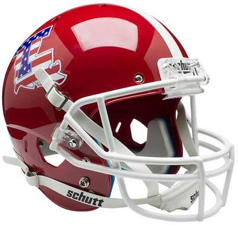 Louisiana Tech Bulldogs Full XP Replica Football Helmet Schutt <B>Flag</B>