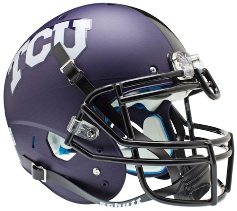 TCU Horned Frogs Authentic College XP Football Helmet Schutt <B>Purple Crosshatch</B>