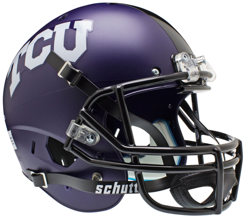 TCU Horned Frogs Full XP Replica Football Helmet Schutt <B>Matte</B>