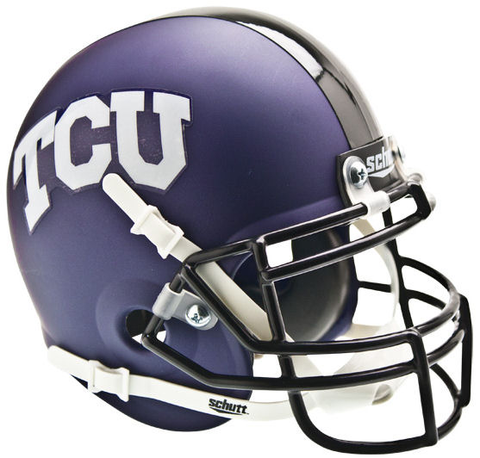 TCU Horned Frogs Mini XP Authentic Helmet Schutt <B>Matte</B>