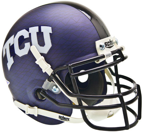 TCU Horned Frogs Mini XP Authentic Helmet Schutt <B>Purple Crosshatch</B>