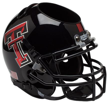 Texas Tech Red Raiders Miniature Football Helmet Desk Caddy <B>Chrome Logo</B>