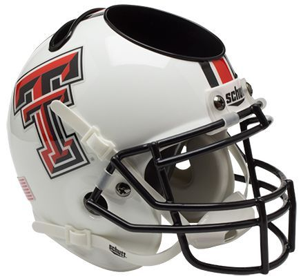 Texas Tech Red Raiders Miniature Football Helmet Desk Caddy <B>Whte Alt 5</B>