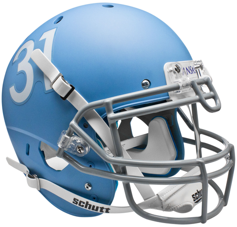 Kansas Jayhawks Authentic College XP Football Helmet Schutt <B>Matte Columbia Blue</B>