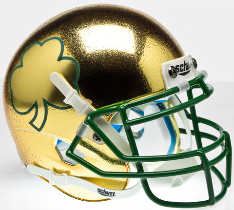 Notre Dame Fighting Irish Mini XP Authentic Helmet Schutt <B>Textured with Shamrock</B>