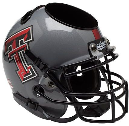 Texas Tech Red Raiders Miniature Football Helmet Desk Caddy <B>Gray</B>