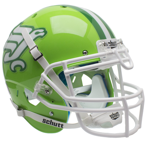 North Texas Mean Green Authentic College XP Football Helmet Schutt <B>Green Flying Worm</B>