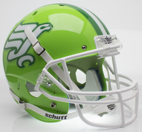 North Texas Mean Green Full XP Replica Football Helmet Schutt <B>Green Flying Worm</B>