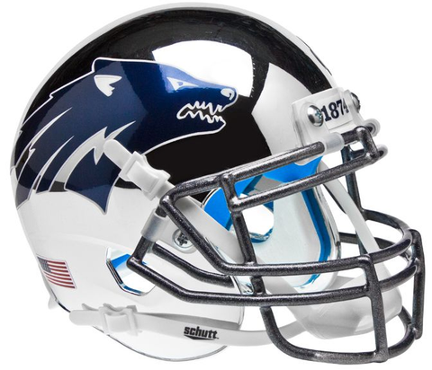 Nevada Wolfpack Mini XP Authentic Helmet Schutt <B>Chrome Silver</B>