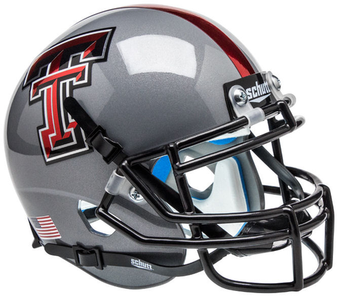 Texas Tech Red Raiders Mini XP Authentic Helmet Schutt <B>Gray 16</B>