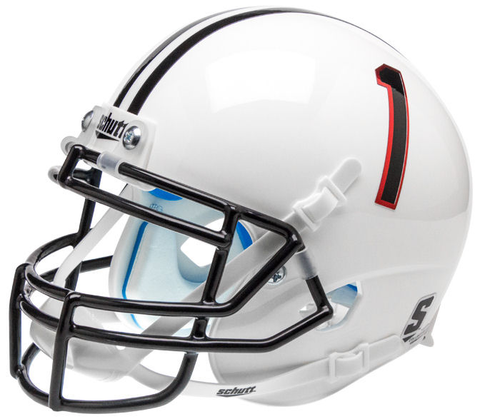 Texas Tech Red Raiders Mini XP Authentic Helmet Schutt <B>Pride White</B>