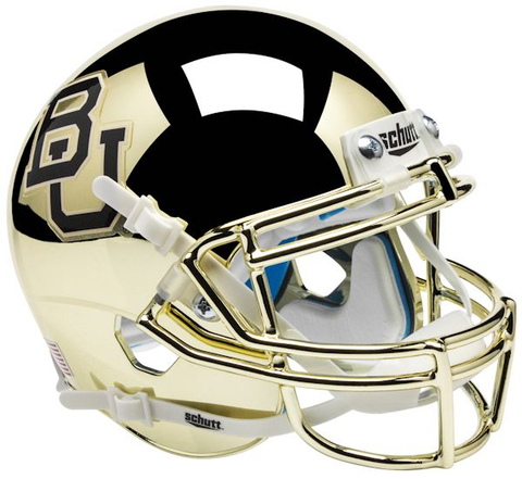 Baylor Bears Mini XP Authentic Helmet Schutt <B>Chrome</B>