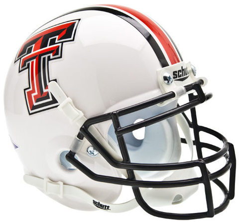 Texas Tech Red Raiders Mini XP Authentic Helmet Schutt <B>White</B>