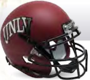 UNLV Runnin Rebels Mini XP Authentic Helmet Schutt <B>Matte Red</B>