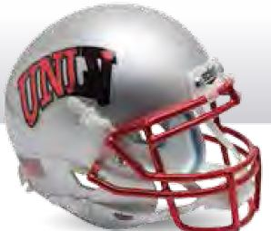 UNLV Runnin Rebels Mini XP Authentic Helmet Schutt <B>Chrome Mask</B>