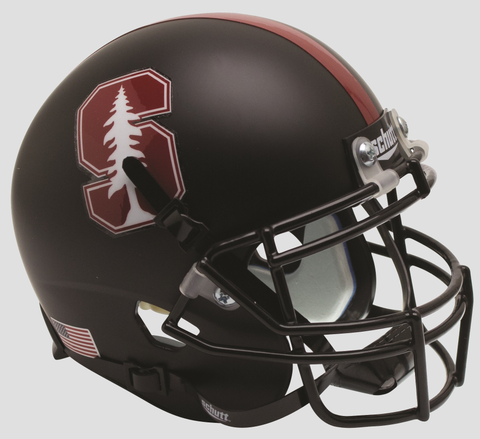 Stanford Cardinal Mini XP Authentic Helmet Schutt <B>Matte Black Tree</B>