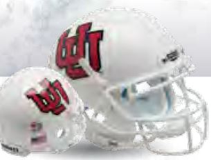 Utah Utes Mini XP Authentic Helmet Schutt <B>White UU<B>