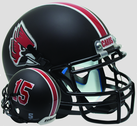 Ball State Cardinals Mini XP Authentic Helmet Schutt <B>Matte Black</B>