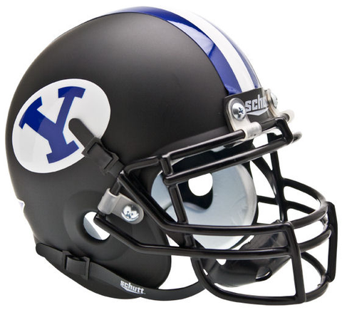 Brigham Young Cougars Mini XP Authentic Helmet Schutt <B>Black</B>