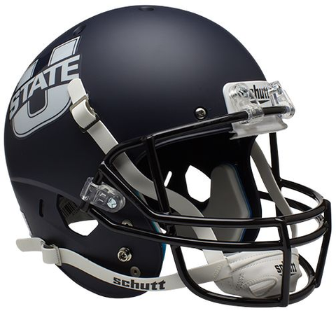 Utah State Aggies Full XP Replica Football Helmet Schutt <B>Matte Navy</B>