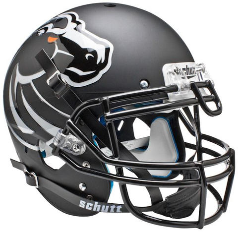 Boise State Broncos Authentic College XP Football Helmet Schutt <B>Matte Black</B>