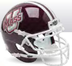 U Mass Minutemen Mini XP Authentic Helmet Schutt <B>Stripe</B>