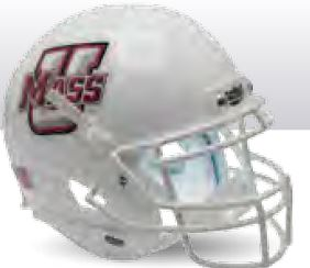 U Mass Minutemen Mini XP Authentic Helmet Schutt <B>White</B>