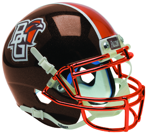 Bowling Green Falcons Authentic College XP Football Helmet Schutt <B>Chrome Mask</B>