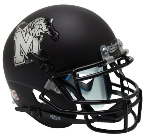 Memphis Tigers Authentic College XP Football Helmet Schutt <B>Matte Black</B>