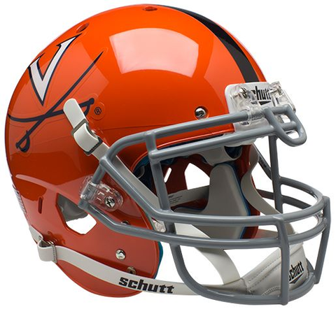 Virginia Cavaliers Authentic College XP Football Helmet Schutt <B>Orange w/Stripe</B>