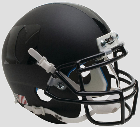 Duke Blue Devils Mini Authentic Helmet Schutt <B>Matte Black D Black</B>