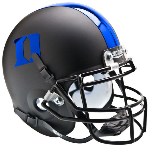 Duke Blue Devils Mini XP Authentic Helmet Schutt <B>Matte Black D Blue</B>