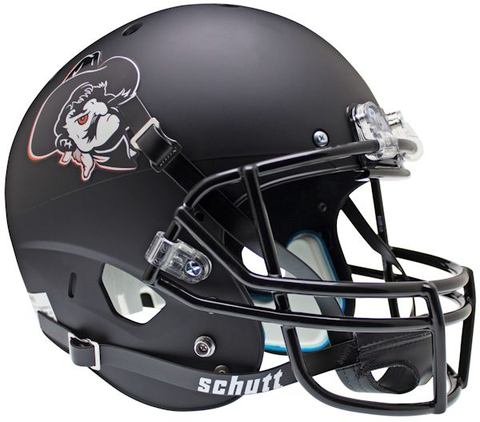 Oklahoma State Cowboys Full XP Replica Football Helmet Schutt <B>Pistol Pete Matte Black</B>