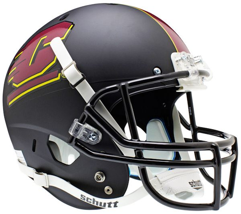 Central Michigan Chippewas Full XP Replica Football Helmet Schutt <B>Matte Black</B>