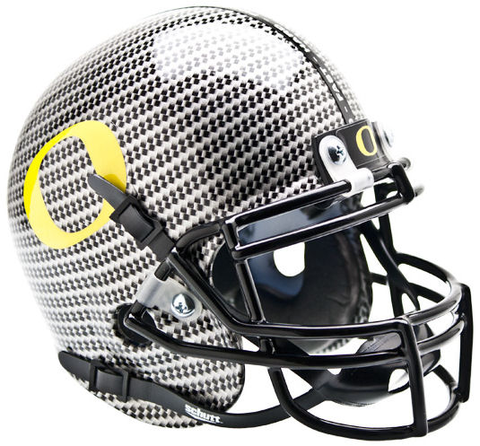 Oregon Ducks Mini Authentic Helmet Schutt <B>Carbon Fiber</B>