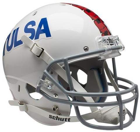 Tulsa Golden Hurricane Full XP Replica Football Helmet Schutt <B>White</B>